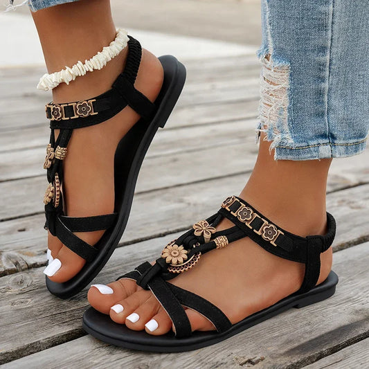 Vela | Perlenbesetzte römische Sandalen
