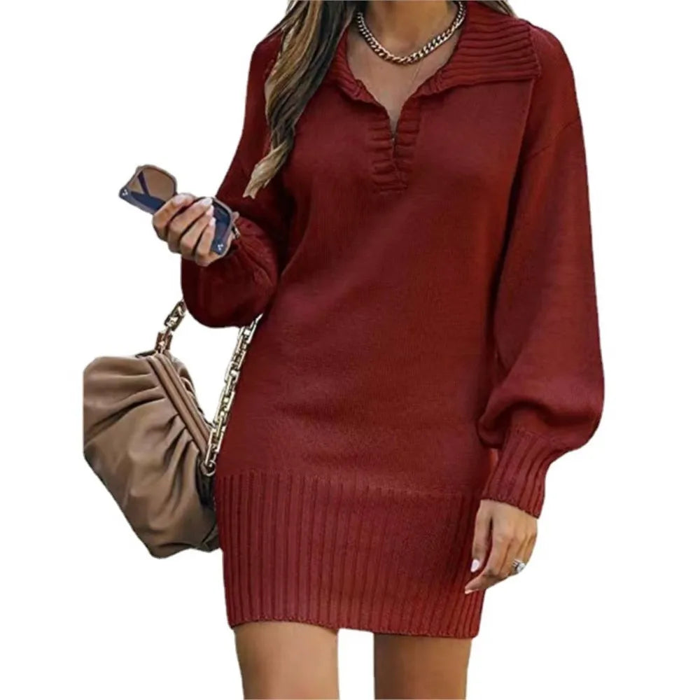 Bruma | Strickkleid mit Laternenärmeln