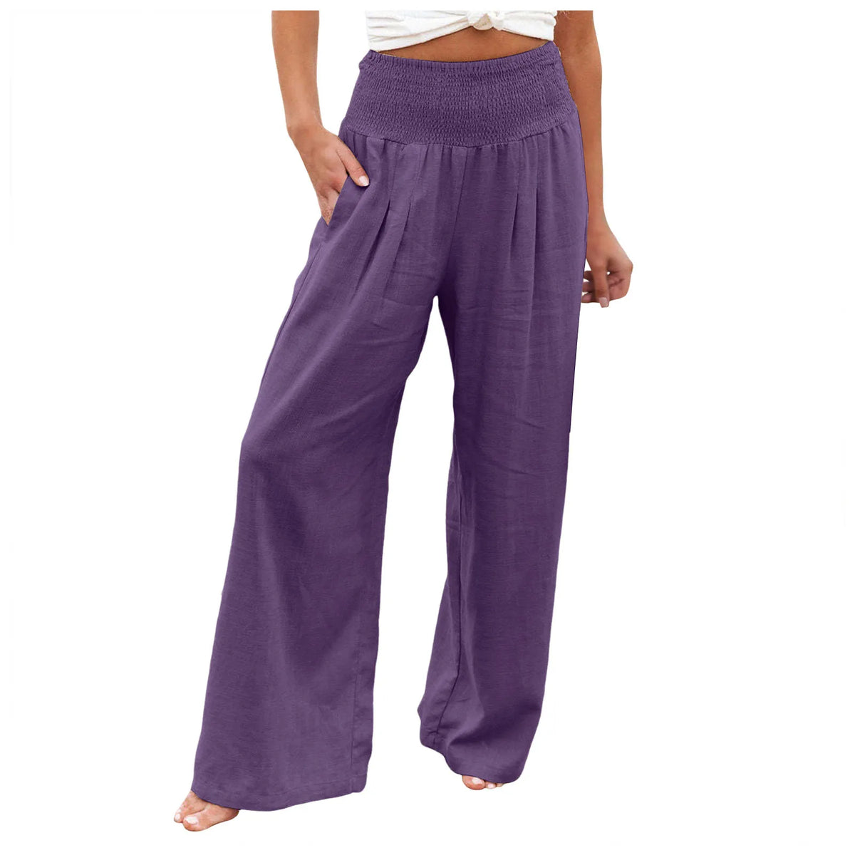 Iris | Wide-Leg-Hose mit Schmokbund