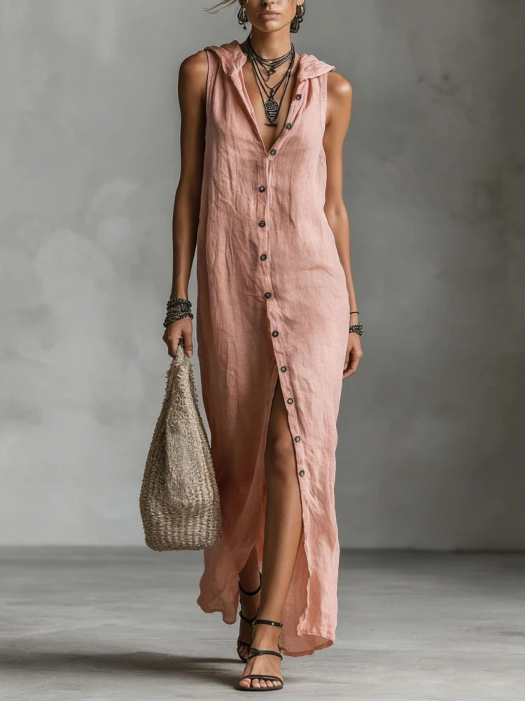 Palma | Ärmelloses Kleid mit Kapuze