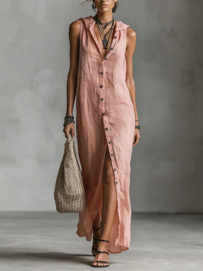Palma | Ärmelloses Kleid mit Kapuze