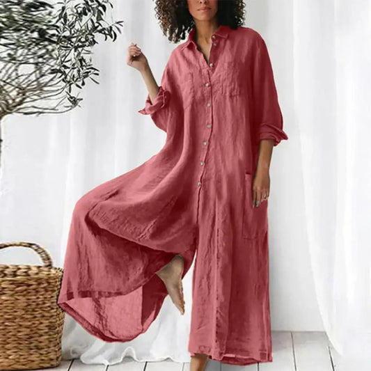 Sol | Oversized-Leinen-Jumpsuit