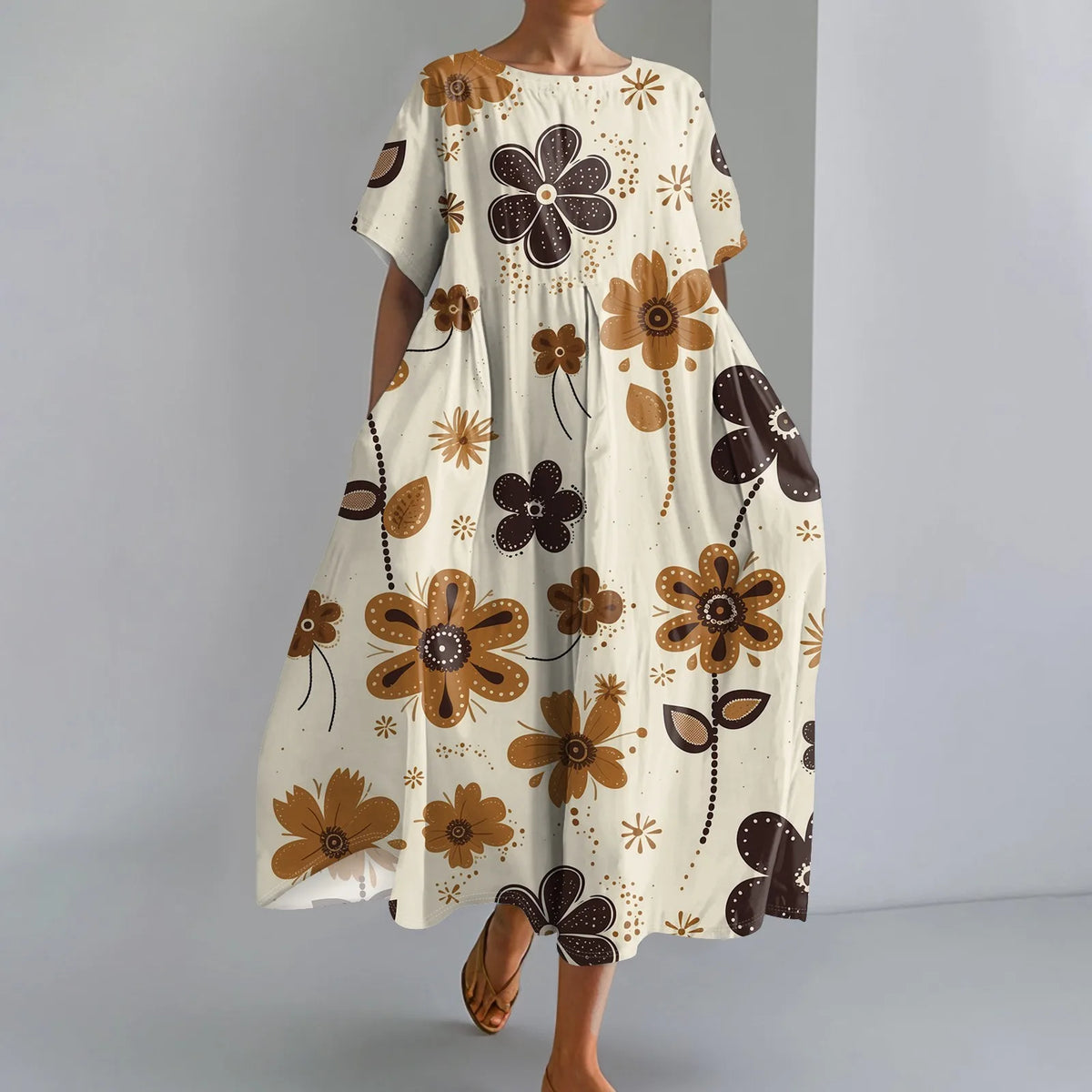 JUTTA | LIGHTWEIGHT MAXI DRESS WITH BEAUTIFUL FLORAL PRINT