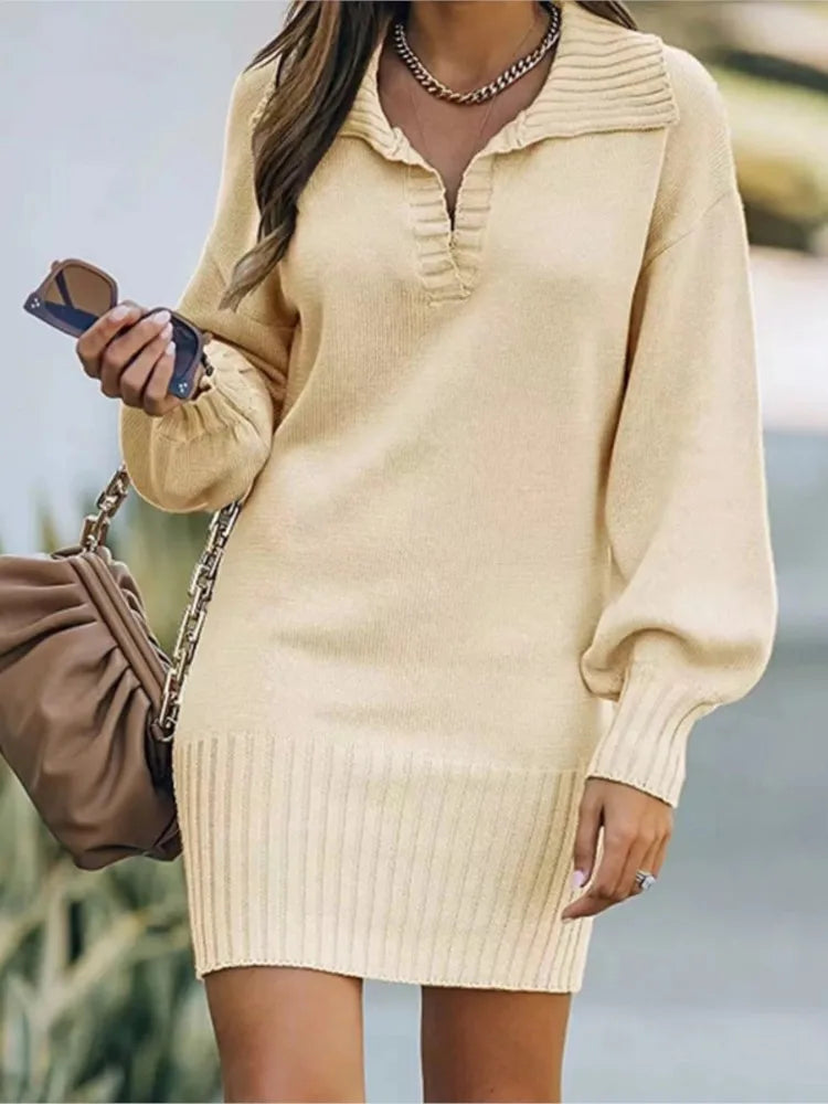 Bruma | Strickkleid mit Laternenärmeln
