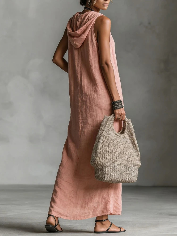 Palma | Ärmelloses Kleid mit Kapuze