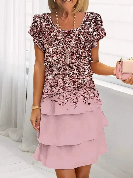 GABRIELLA | ELEGANT COMFORT RUFFLE DRESS