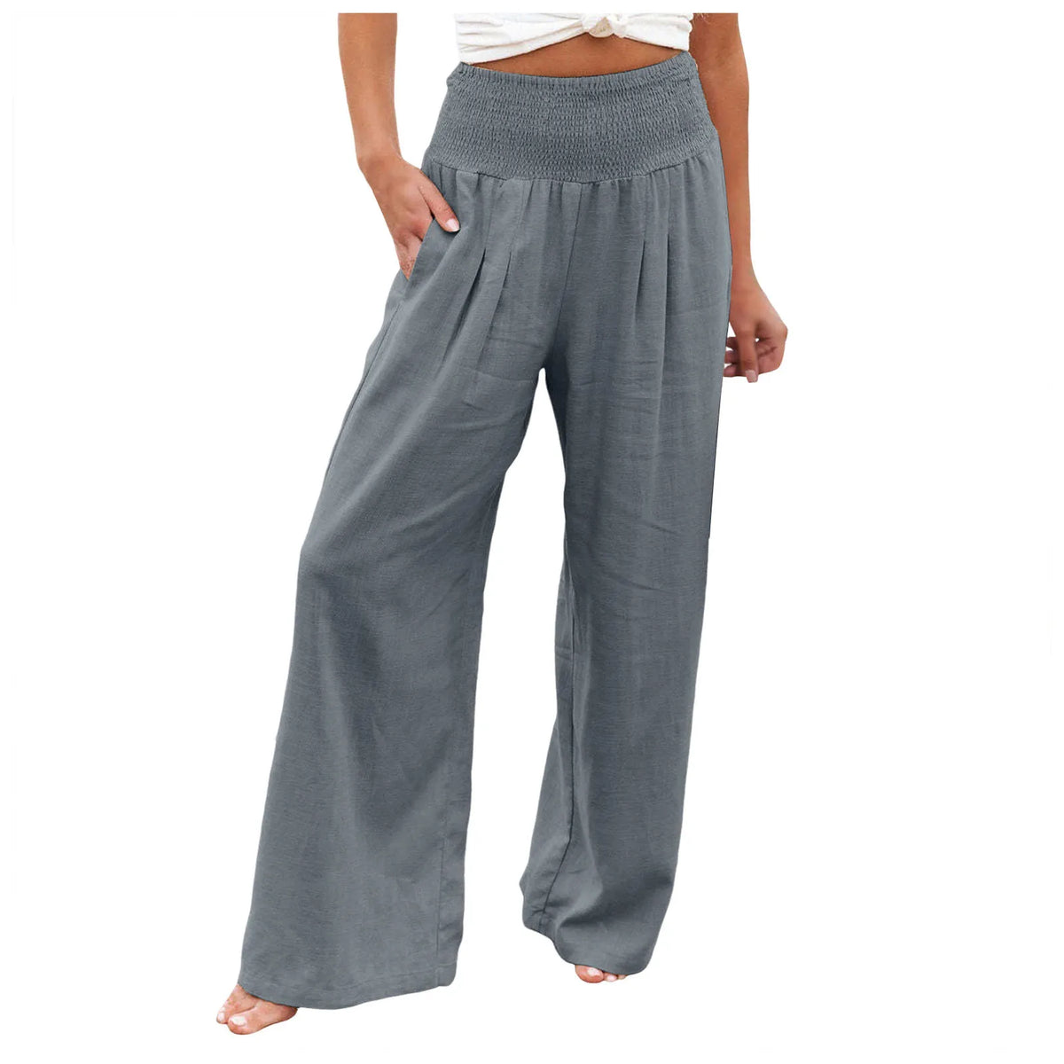 Iris | Wide-Leg-Hose mit Schmokbund