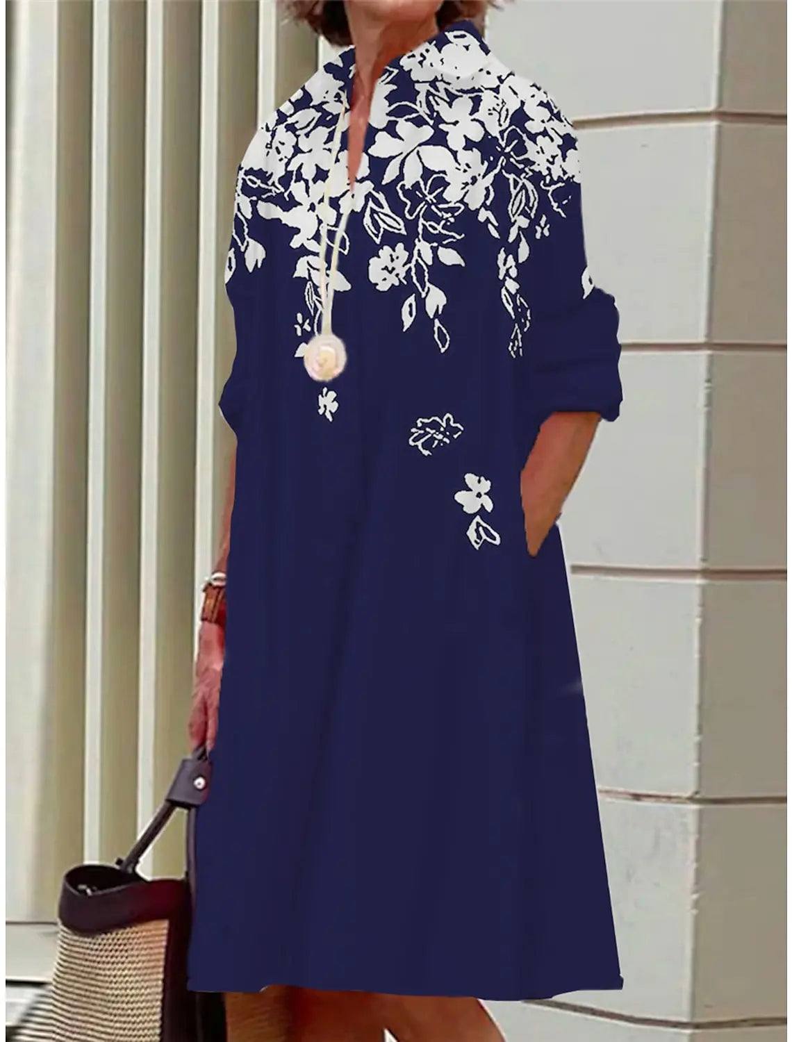 Bella | Blumen-Minikleid mit Hemdkragen