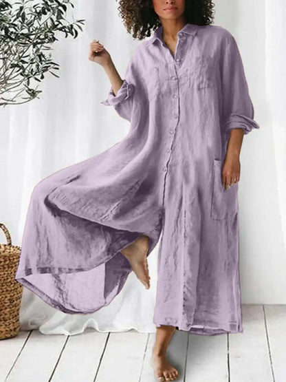 Sol | Oversized-Leinen-Jumpsuit