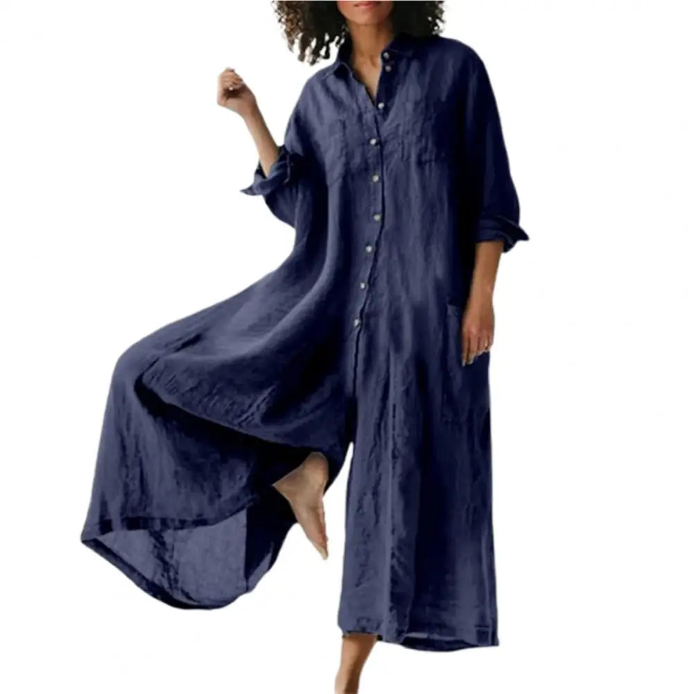 Sol | Oversized-Leinen-Jumpsuit