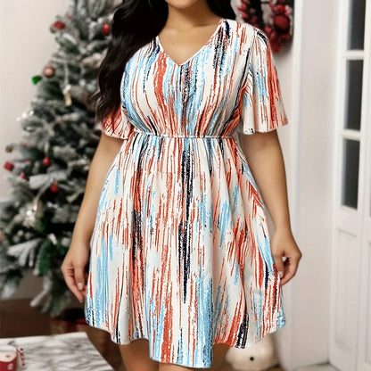 Cabana | Gestreiftes Resort-Kleid (Plus Size)