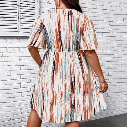 Cabana | Gestreiftes Resort-Kleid (Plus Size)