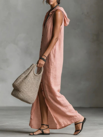 Palma | Ärmelloses Kleid mit Kapuze