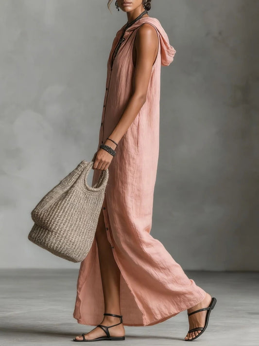 Palma | Ärmelloses Kleid mit Kapuze