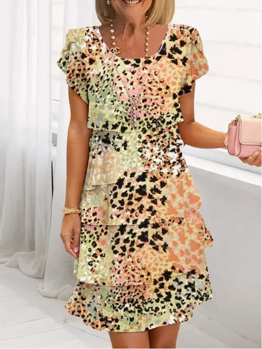 THERESA | ELEGANT COMFORT RUFFLE DRESS