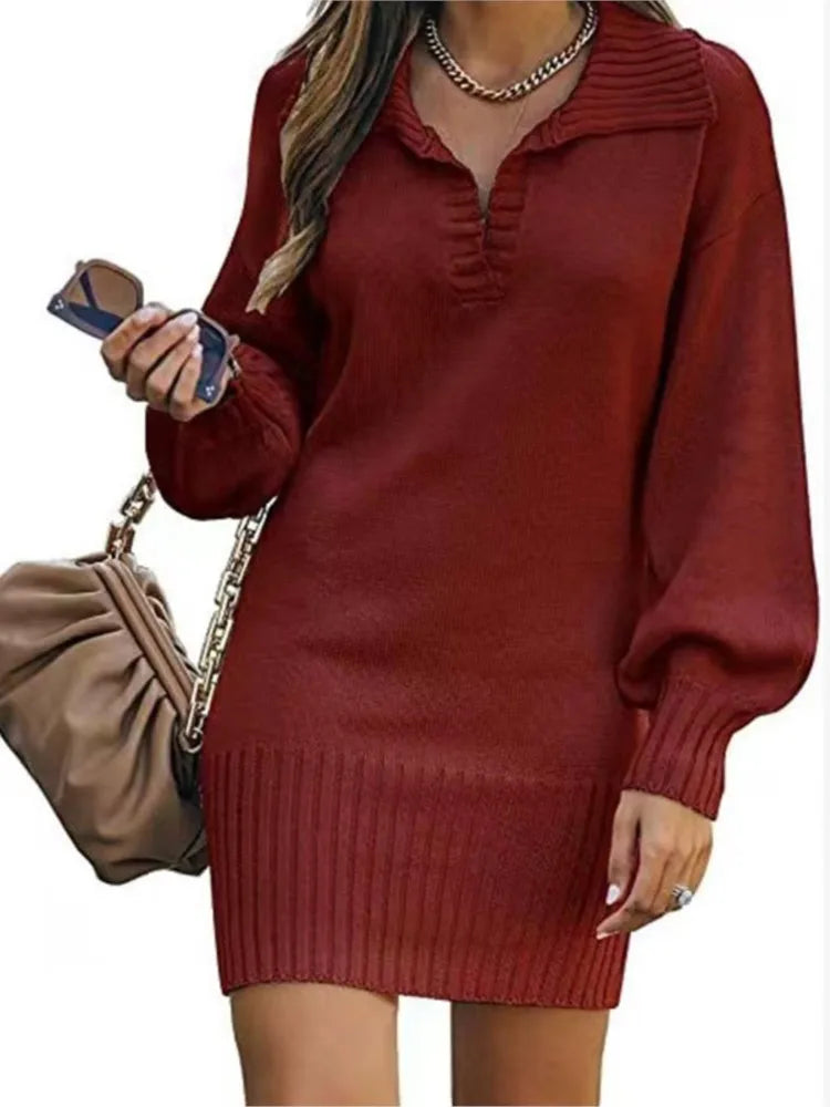 Bruma | Strickkleid mit Laternenärmeln
