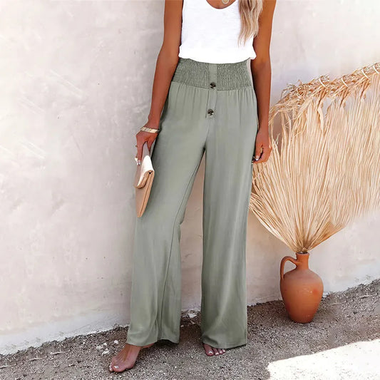 Ibiza | Wide-Leg-Hose aus Baumwoll-Leinen
