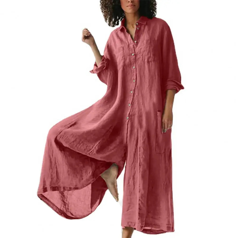 Sol | Oversized-Leinen-Jumpsuit