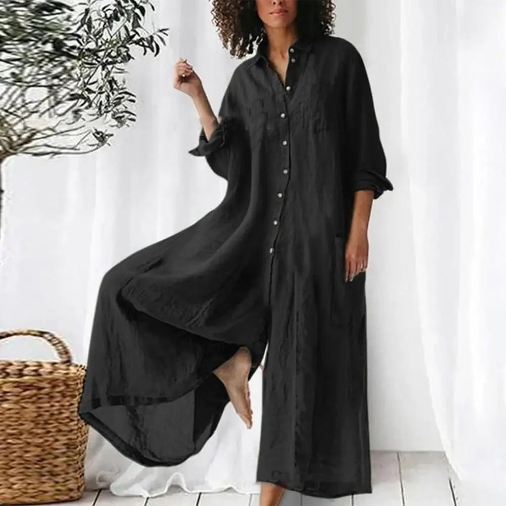 Sol | Oversized-Leinen-Jumpsuit