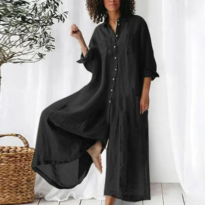 Sol | Oversized-Leinen-Jumpsuit
