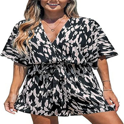 Mar | Print-Jumpsuit mit V-Ausschnitt