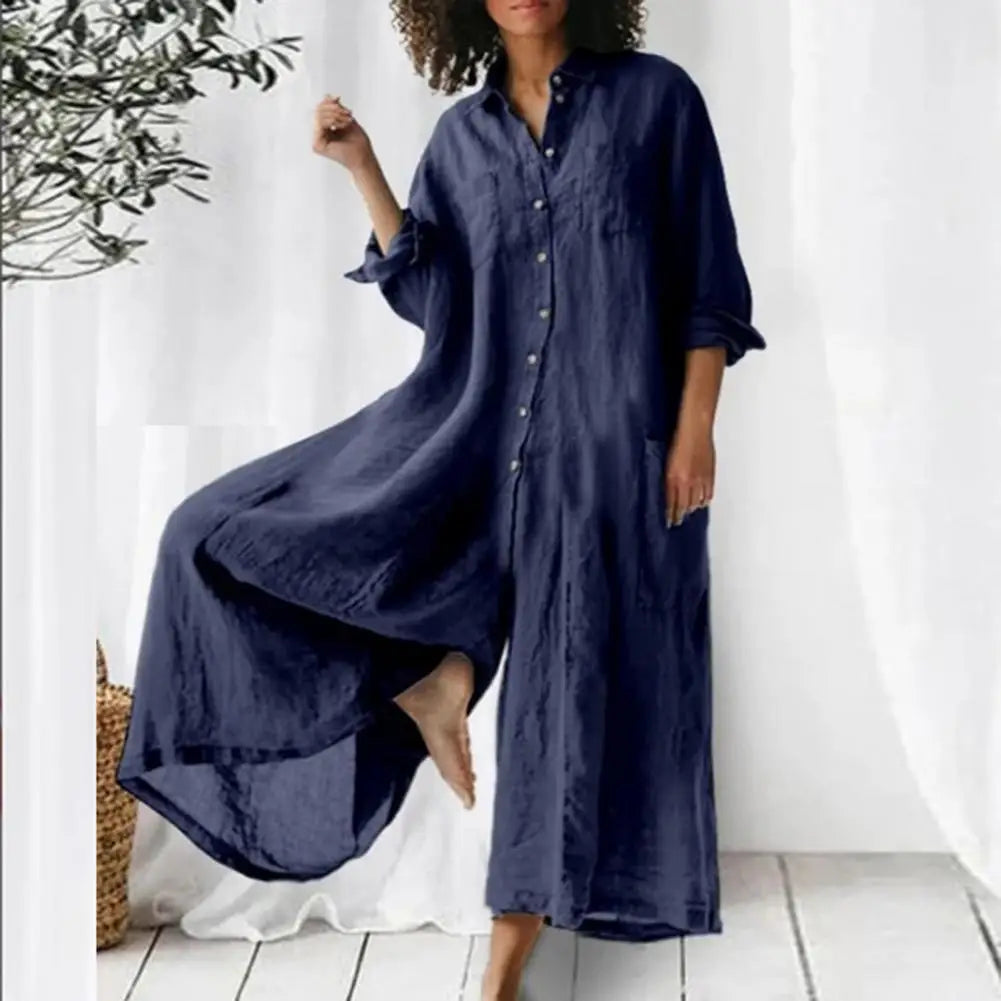 Sol | Oversized-Leinen-Jumpsuit