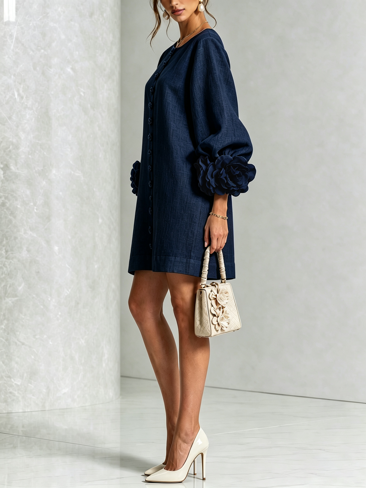 MARIETTA | SCULPTURAL SHIFT DRESS