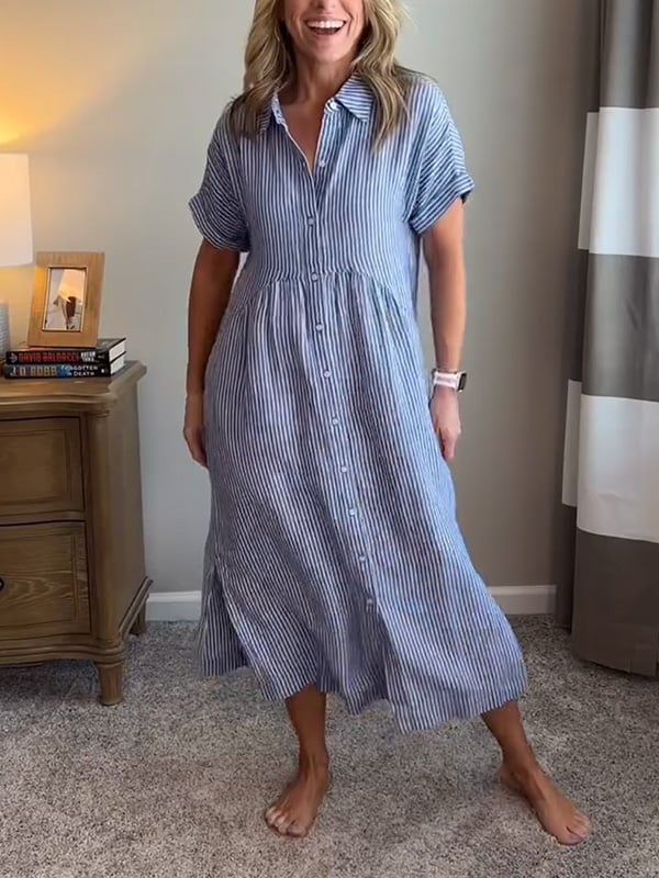 MONA | ELEGANT STRIPED DRESS