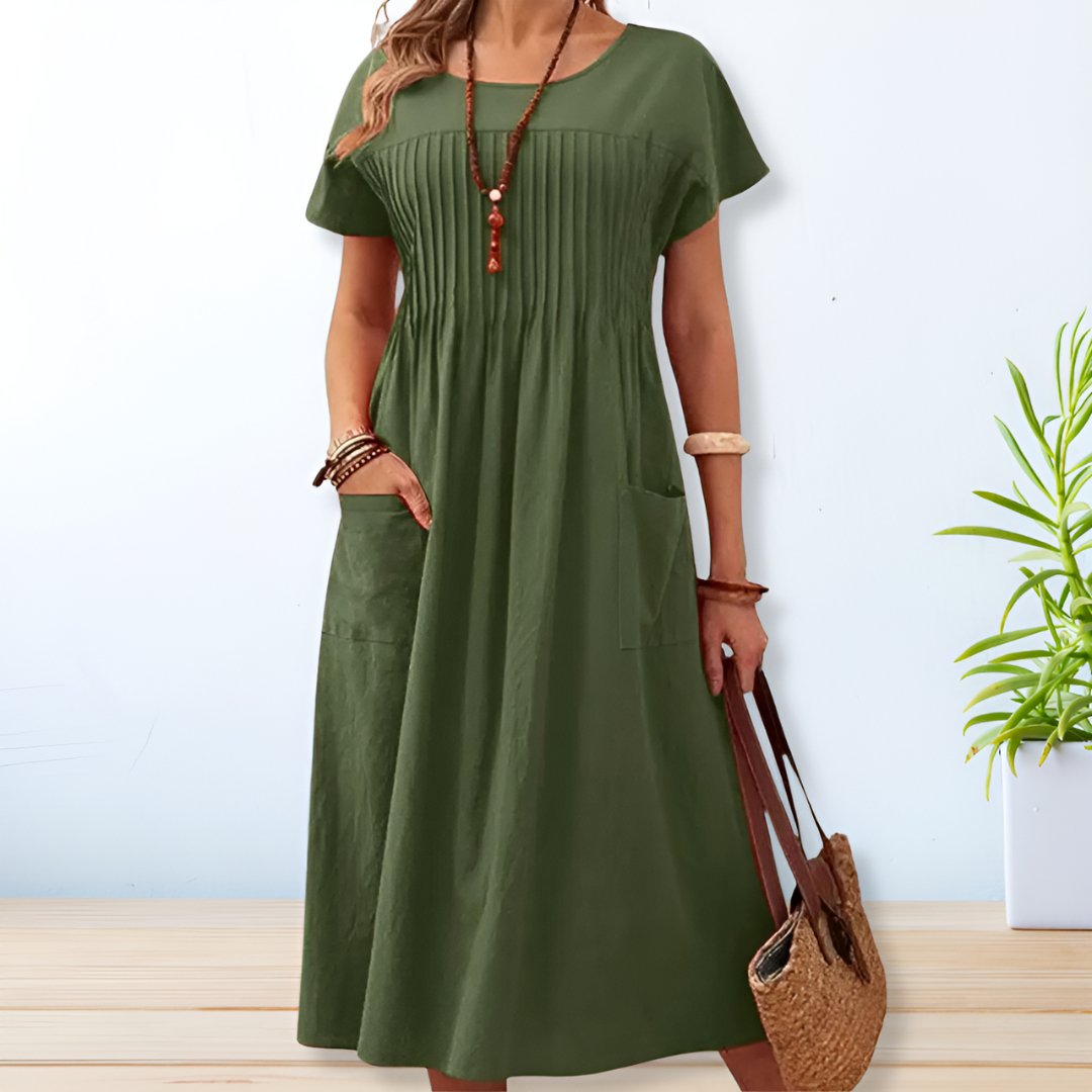 GWENDOLINE | RELAXED FIT DAY DRESS WITH TUMMY COVERAGE