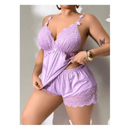 TRUDY | LACE TRIM PYJAMA SET