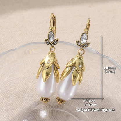 FERN | VINTAGE BOTANICAL PEARL EARRINGS