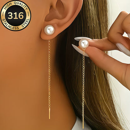ADELINE | LONG TASSEL PEARL EARRINGS