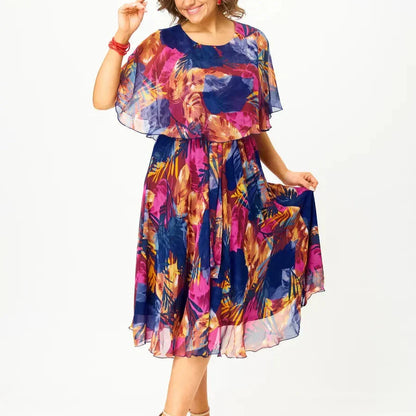 JUDITH | COMFORTABLE PLUS SIZE CHIFFON DRESS