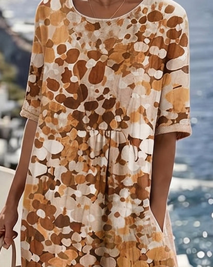 FLEURÉ | AIRY FLORAL PRINT MIDI DRESS