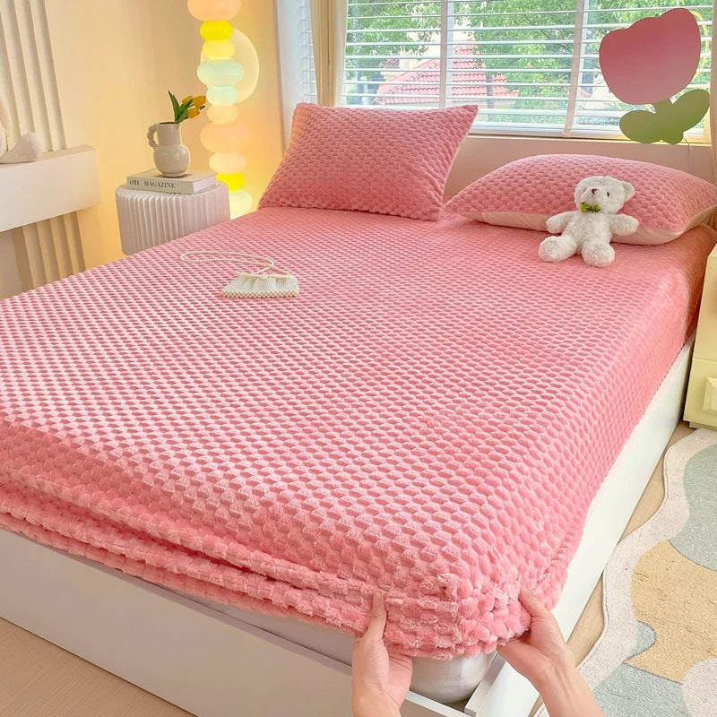 ROSYCOMFORT | PINK PLUSH BEDDING SET