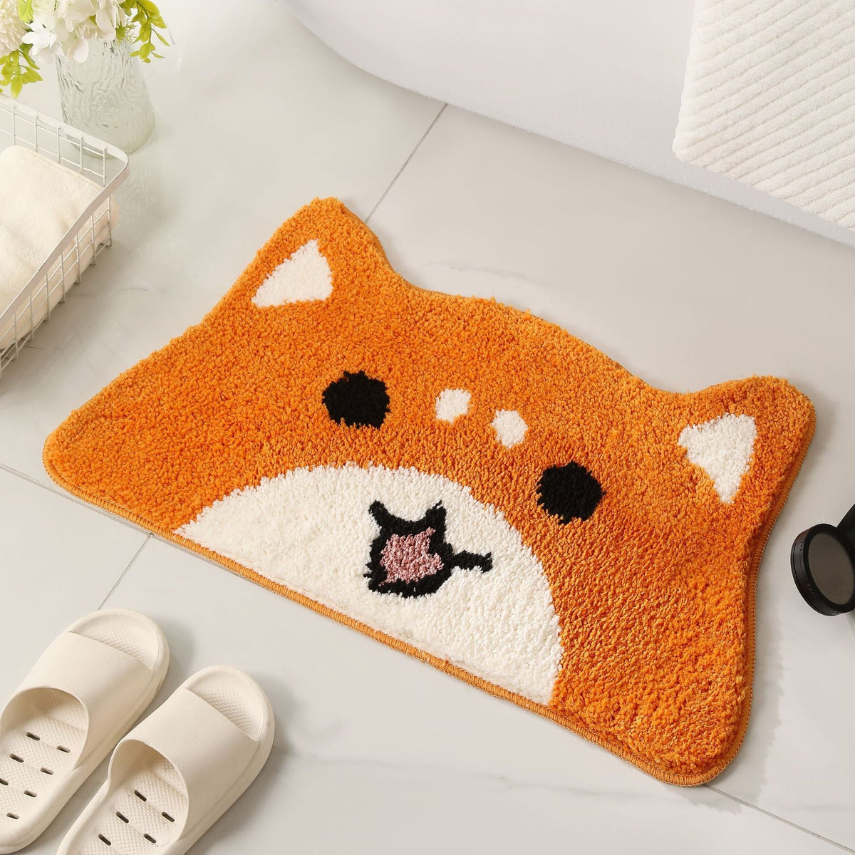 SUNNYBEAR | ORANGE CARTOON NON-SLIP BATH MAT