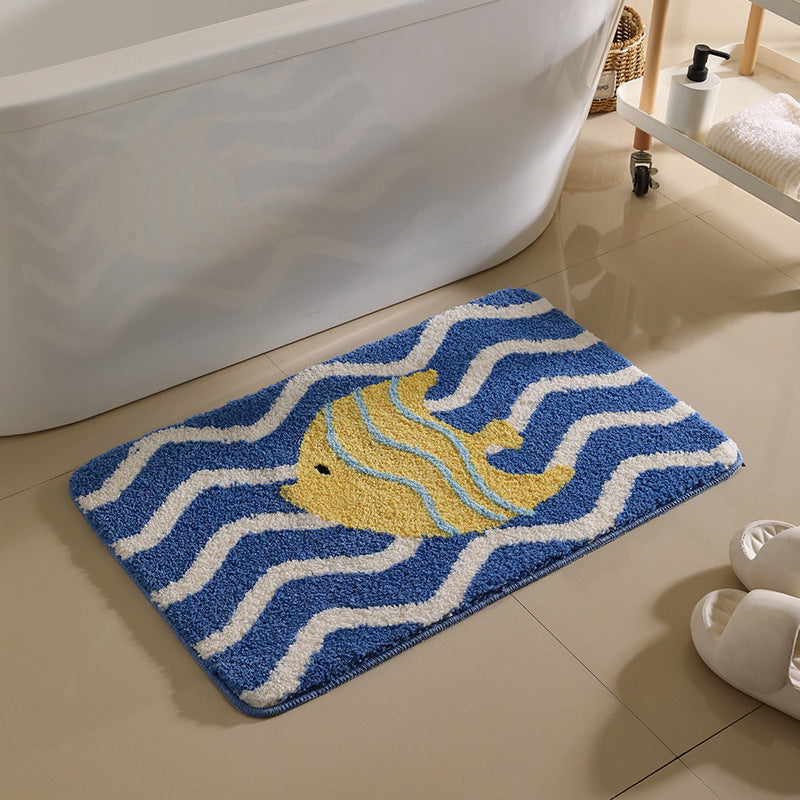GOLDENFIN | OCEAN WAVE NON-SLIP BATH MAT