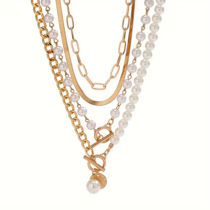 NOVARA | MODERN PEARL LAYERED NECKLACE SET