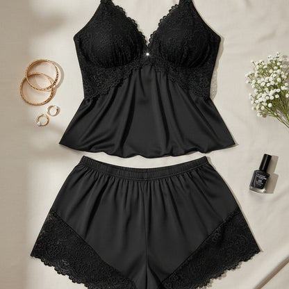 TRUDY | LACE TRIM PYJAMA SET
