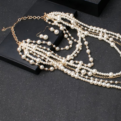 ZARIA | BOHO MULTI-LAYERED PEARL STATEMENT SET