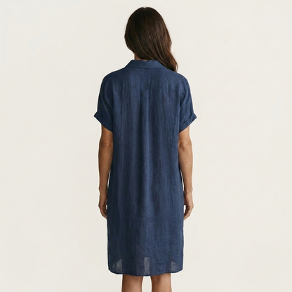 FLORENTINE | MIDI SHIRT DRESS WITH ROLLED CUFFS