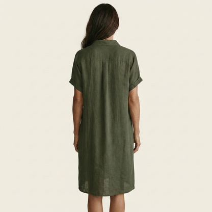 FLORENTINE | MIDI SHIRT DRESS WITH ROLLED CUFFS