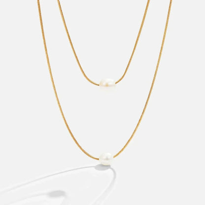 SERAPHINA | SOPHISTICATED LAYERED PEARL NECKLACE