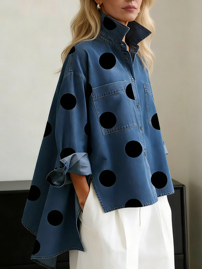 BRIGITTA | POLKA DOT OVERSHIRT