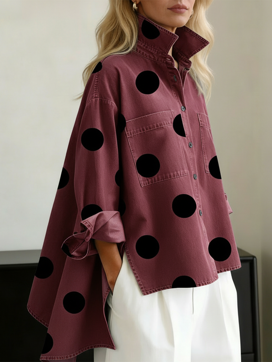 BRIGITTA | POLKA DOT OVERSHIRT