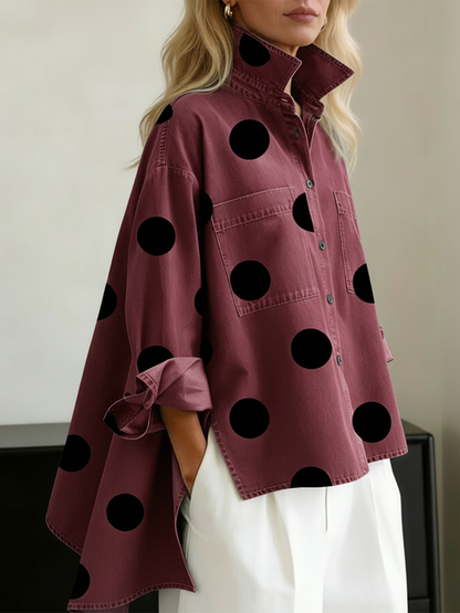 BRIGITTA | POLKA DOT OVERSHIRT