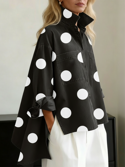BRIGITTA | POLKA DOT OVERSHIRT