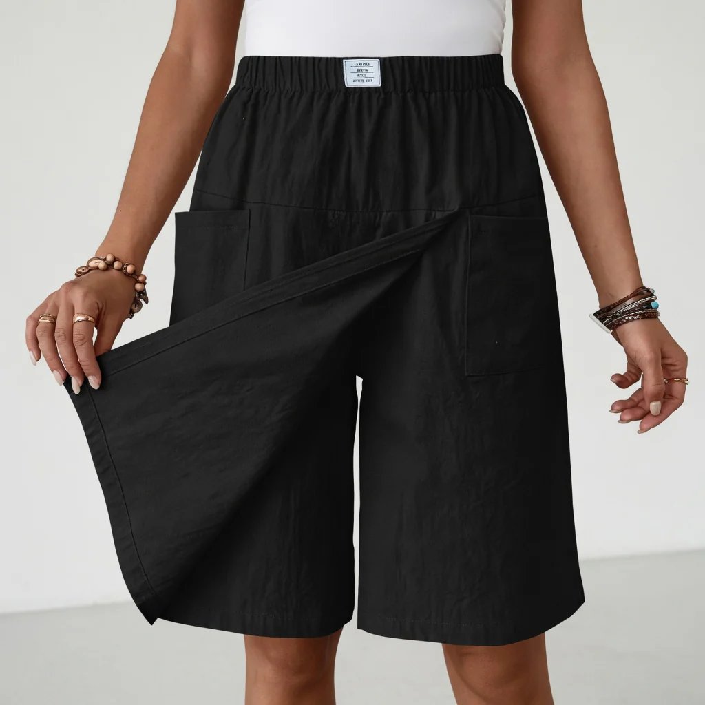 HEATHER | ELASTIC ACTIVE SHORTS WITH POCKETS