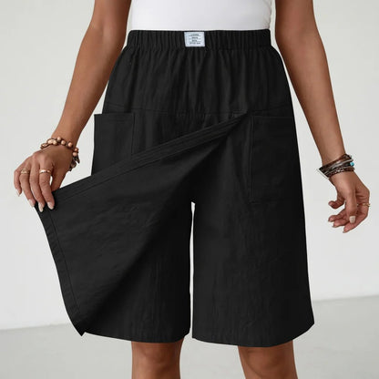 HEATHER | ELASTIC ACTIVE SHORTS WITH POCKETS