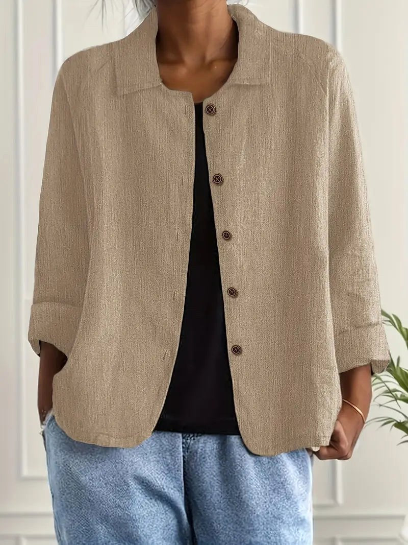 ADELHEID | SAND CRINKLE BLOUSE